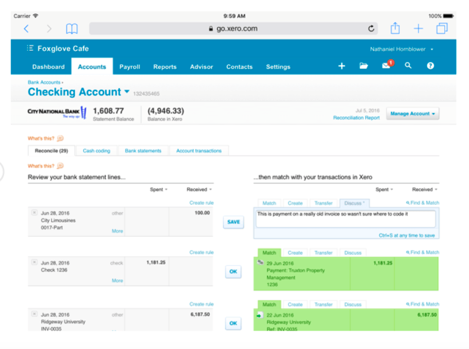 compare xero accounting software