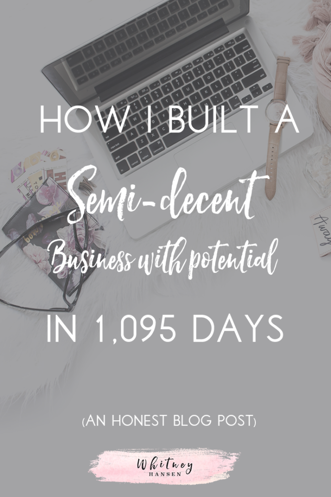 How I Built A Semi-Decent Business With Potential